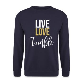 Gymnastics Gymnast Gymnastics Floor Gymnastics Gift - Unisex Sweatshirt - navy - Front - Alina (178cm) & Michal (187cm)