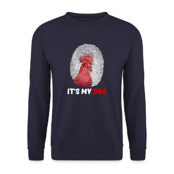 Chicken - Unisex Sweatshirt - navy - Front - Alina (178cm) & Michal (187cm)