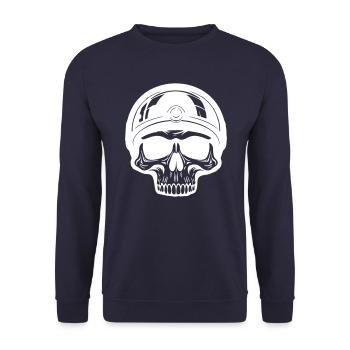 Skeleton Biker - Sweat-shirt Unisexe - marine - Devant - Alina (178cm) & Michal (187cm)