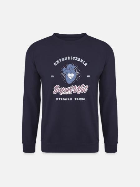 Unberechenbare Musikerhände βB (blass) - Unisex Pullover - Navy