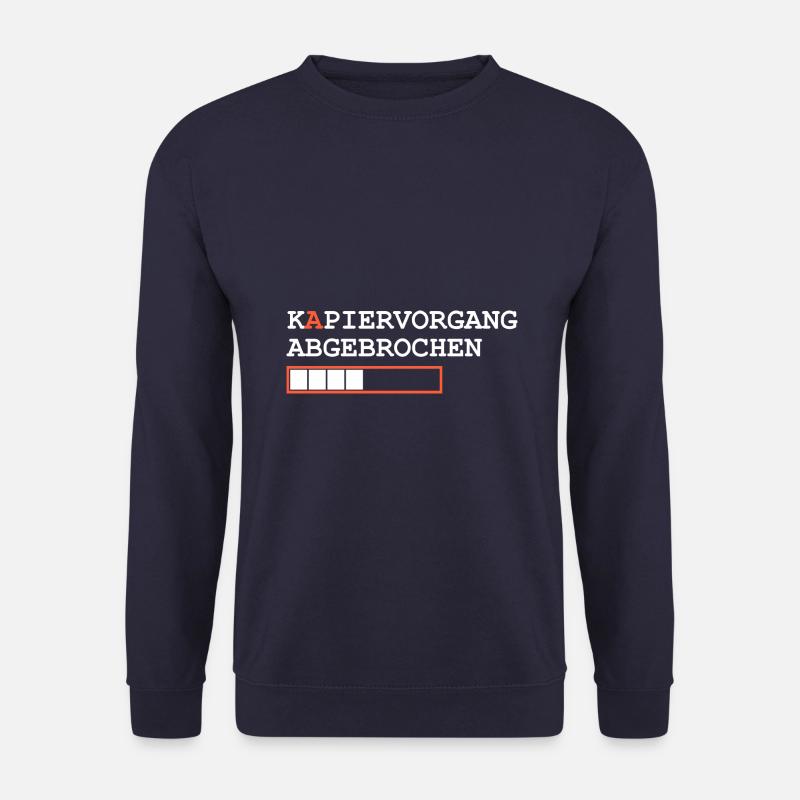 Kapiervorgang abgebrochen - Unisex Pullover - Navy