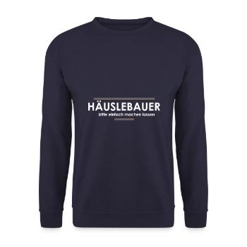 Häuslebauer - Unisex Pullover - Navy - Vorne - Alina (178cm) & Michal (187cm)