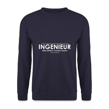 Ingenieur - Unisex Pullover - Navy - Vorne - Alina (178cm) & Michal (187cm)