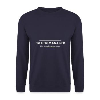 Projektmanager - Unisex Pullover - Navy - Vorne - Alina (178cm) & Michal (187cm)