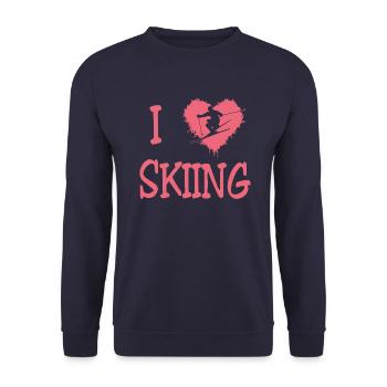 Skiing - Skifahren - Ski - Unisex Pullover - Navy - Vorne - Alina (178cm) & Michal (187cm)
