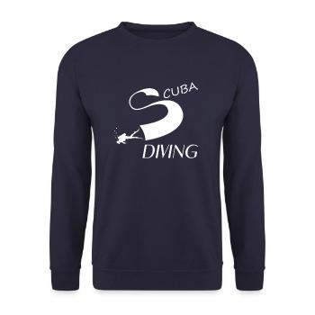 Scuba Diving - Unisex Pullover - Navy - Vorne - Alina (178cm) & Michal (187cm)