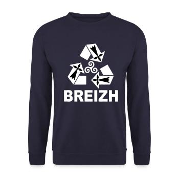 Breirzh Bretagne Triskel - Sweat-shirt Unisexe - marine - Devant - Alina (178cm) & Michal (187cm)
