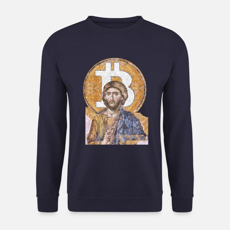 The Second Coming - BTC Messiah - Unisex Pullover - Navy