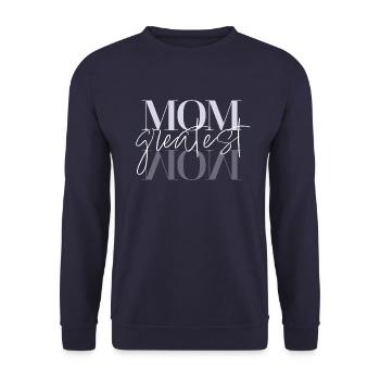 Greatest Mom - Unisex Pullover - Navy - Vorne - Alina (178cm) & Michal (187cm)