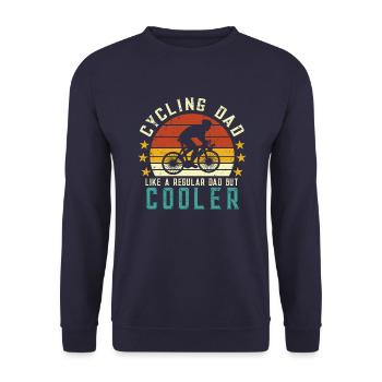 Cycling Dad Like A Regular Dad But Cool Road Bike - Unisex Sweatshirt - navy - Front - Alina (178cm) & Michal (187cm)