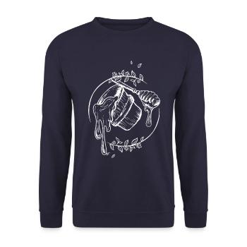 Bee Beekeeper Nature Conservation Honey Environment - Unisex Sweatshirt - navy - Front - Alina (178cm) & Michal (187cm)