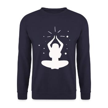 Yoga - Relax Quality of life - Unisex Sweatshirt - navy - Front - Alina (178cm) & Michal (187cm)