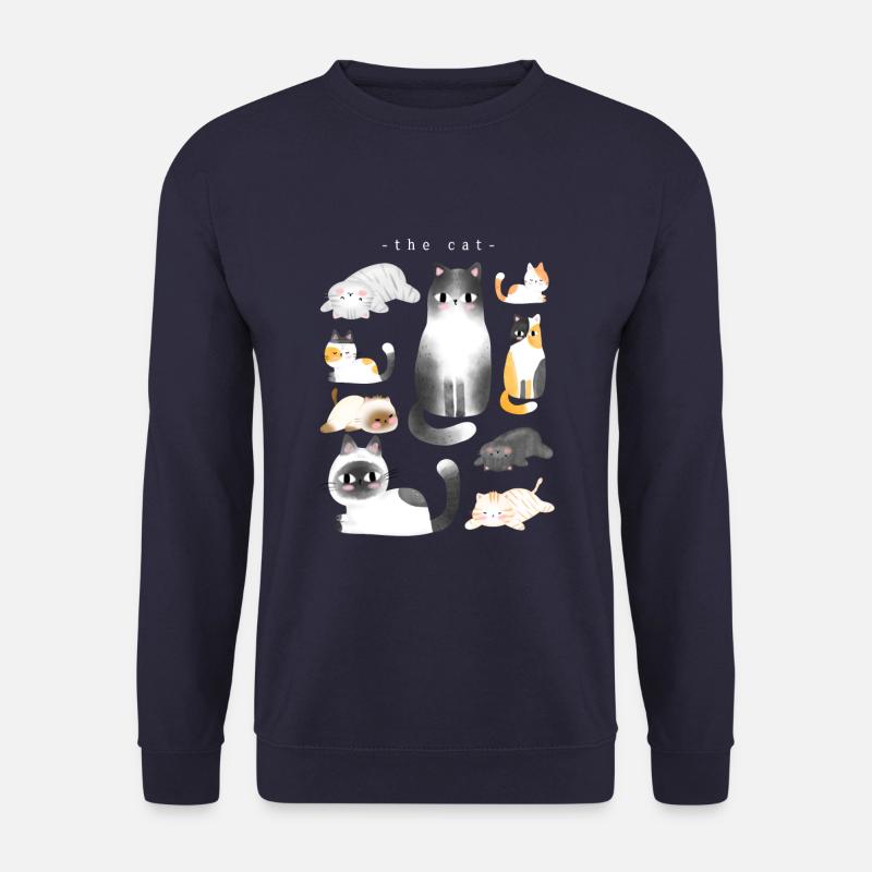 the cat - Unisex Pullover - Navy