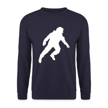Silhouette d’astronaute flottante en apesanteur - Sweat-shirt Unisexe - marine - Devant - Alina (178cm) & Michal (187cm)
