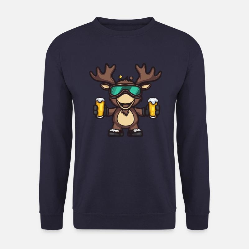Moose Après Ski Beer Comic - Unisex Sweatshirt - navy