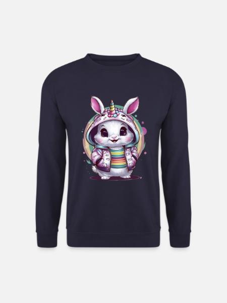 Kawaii Einhorn Hase - Unisex Pullover - Navy