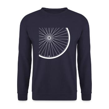 cycling | tire spokes road bike cyclist - Unisex Sweatshirt - navy - Front - Alina (178cm) & Michal (187cm)