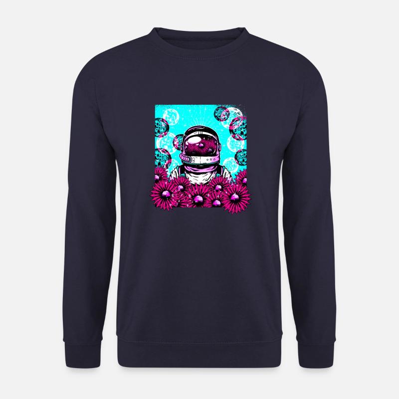 Astronaut flowers - Unisex Sweatshirt - navy