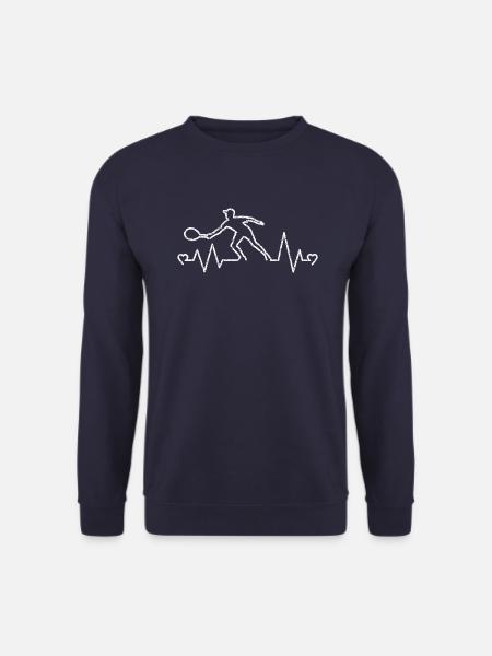 Herzfrequenz-Tennisspielerherzen Design - Unisex Pullover - Navy