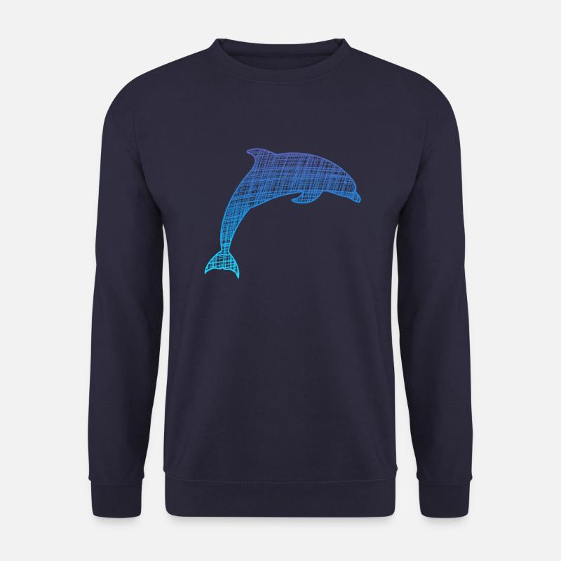 Delfin, Dolphin - Unisex Pullover - Navy