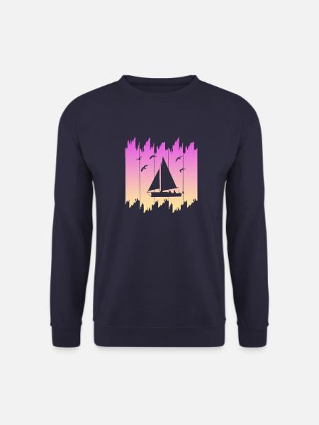 Segeln Spruch Segelboot Kapitän Segler - Unisex Pullover - Navy