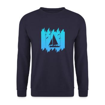 Sailing - Unisex Pullover - Navy - Vorne - Alina (178cm) & Michal (187cm)