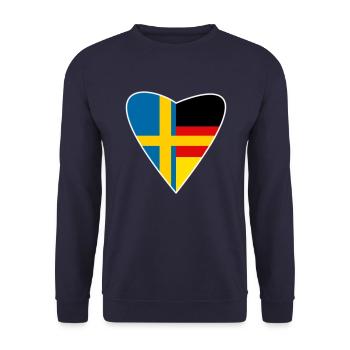 Suède Suédois Allemand Suédois Cadeau - Sweat-shirt Unisexe - marine - Devant - Alina (178cm) & Michal (187cm)