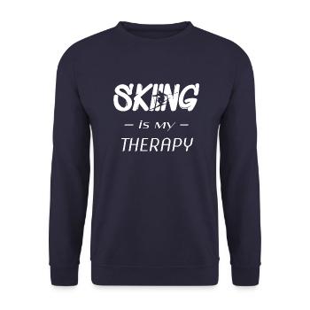 Skifahren Ski Skiing - Unisex Pullover - Navy - Vorne - Alina (178cm) & Michal (187cm)