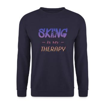 skifahren skiing - Unisex Pullover - Navy - Vorne - Alina (178cm) & Michal (187cm)