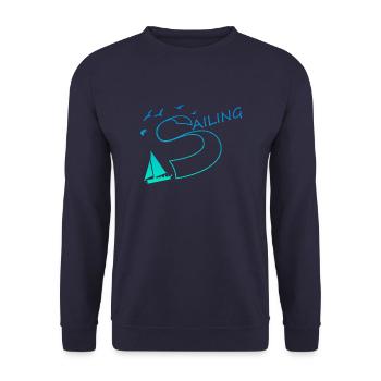 Sailing Segeln - Unisex Pullover - Navy - Vorne - Alina (178cm) & Michal (187cm)