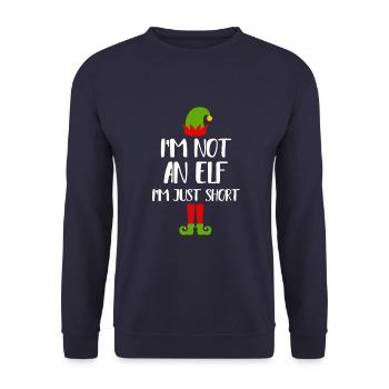 I'm not short at eleven - Unisex Sweatshirt - navy - Front - Alina (178cm) & Michal (187cm)