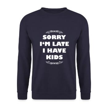 I have children - Mother's Day - Unisex Sweatshirt - navy - Front - Alina (178cm) & Michal (187cm)