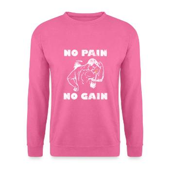 No Pain No Gain - Unisex Pullover - Pink - Vorne