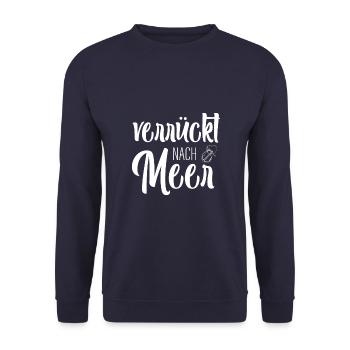 Crazy for the sea - Unisex Sweatshirt - navy - Front - Alina (178cm) & Michal (187cm)