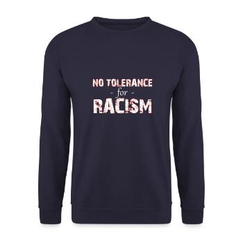 gegen rechts - Unisex Pullover - Navy - Vorne - Alina (178cm) & Michal (187cm)