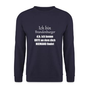 Brandenburg - Unisex Pullover - Navy - Vorne - Alina (178cm) & Michal (187cm)