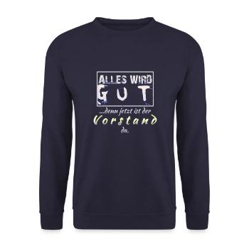 Vorstand - Unisex Pullover - Navy - Vorne - Alina (178cm) & Michal (187cm)