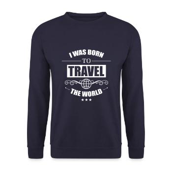 Globetrotter Travel - Unisex Sweatshirt - navy - Front - Alina (178cm) & Michal (187cm)