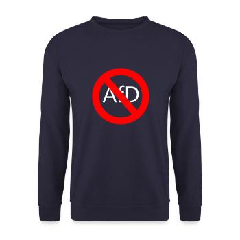 Anti AfD - Sweat-shirt Unisexe - marine - Devant - Alina (178cm) & Michal (187cm)