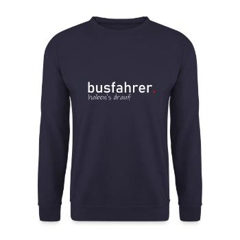 Busfahrer - Unisex Pullover - Navy - Vorne - Alina (178cm) & Michal (187cm)