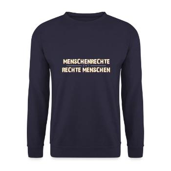 gegen Nazis - Unisex Pullover - Navy - Vorne - Alina (178cm) & Michal (187cm)