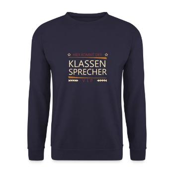 Klassensprecher - Unisex Pullover - Navy - Vorne - Alina (178cm) & Michal (187cm)