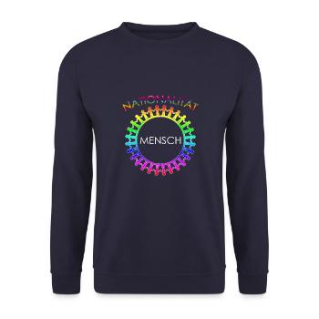 gegen Nazis - Unisex Pullover - Navy - Vorne - Alina (178cm) & Michal (187cm)