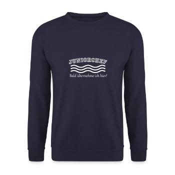 Junior boss - Unisex Sweatshirt - navy - Front - Alina (178cm) & Michal (187cm)