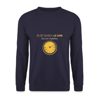 Langschläfer - Unisex Pullover - Navy - Vorne - Alina (178cm) & Michal (187cm)