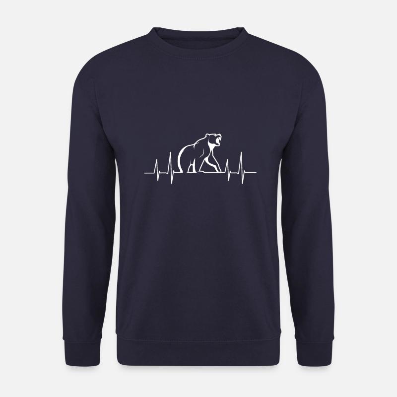Brüllender Bär Herzschlag - Unisex Pullover - Navy
