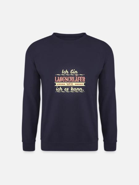 langschläfer weil ich es kann - Unisex Pullover - Navy