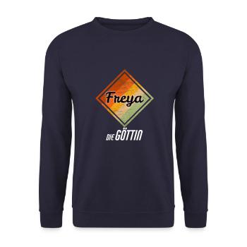 Freya - Unisex Pullover - Navy - Vorne - Alina (178cm) & Michal (187cm)