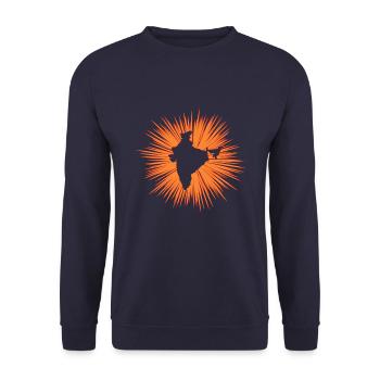 Indien - Unisex Pullover - Navy - Vorne - Alina (178cm) & Michal (187cm)