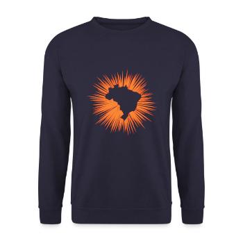 Brasilien - Unisex Pullover - Navy - Vorne - Alina (178cm) & Michal (187cm)